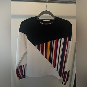 SHEIN abstract striped long sleeve top